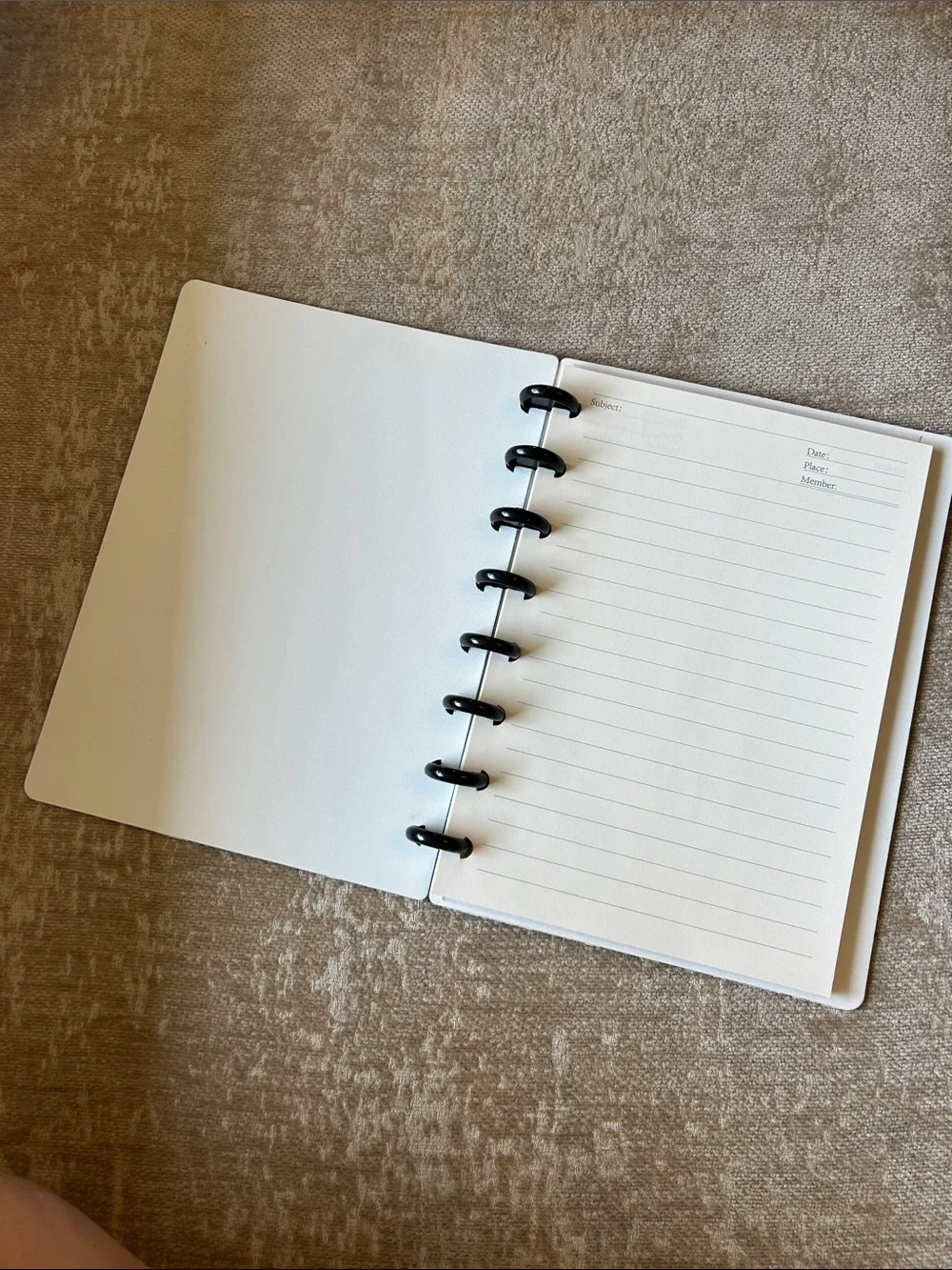 Rose Gold Disc-Bound Notebook